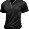 HOTake Men's Henley Shirts Short Sleeve Fitted Cotton Muscle T-Shirt with Button