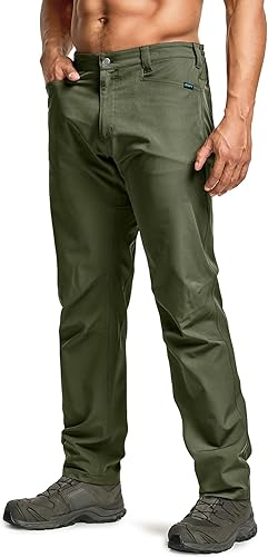CQR Men's Quick Dry Tactical Pants, Water Resistant Outdoor Pants, Lightweight Stretch Cargo Work Hiking Pants